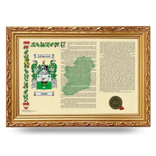 Conals Armorial Landscape Framed - Gold