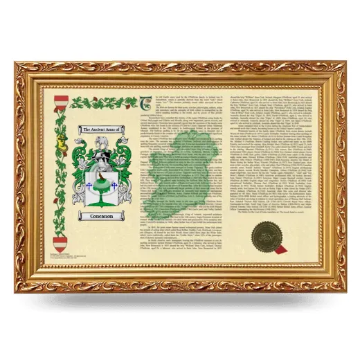 Concanon Armorial Landscape Framed - Gold