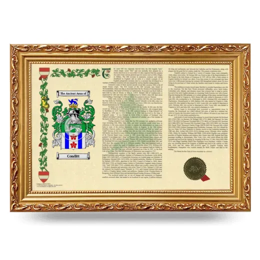 Conditt Armorial Landscape Framed - Gold