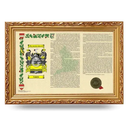 Coneys Armorial Landscape Framed - Gold