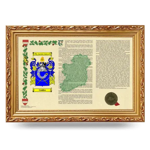 Conliss Armorial Landscape Framed - Gold