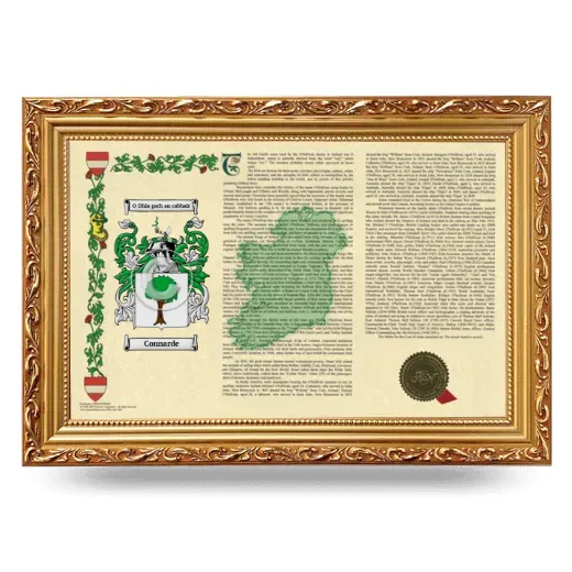 Connarde Armorial Landscape Framed - Gold