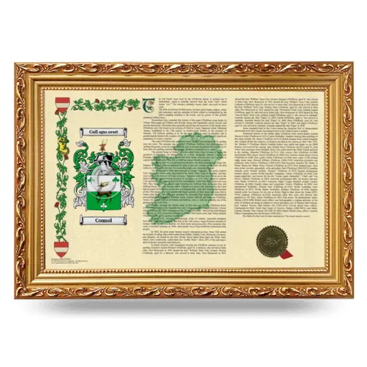 Connol Armorial Landscape Framed - Gold