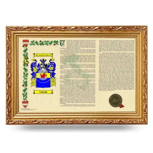 Consani Armorial Landscape Framed - Gold