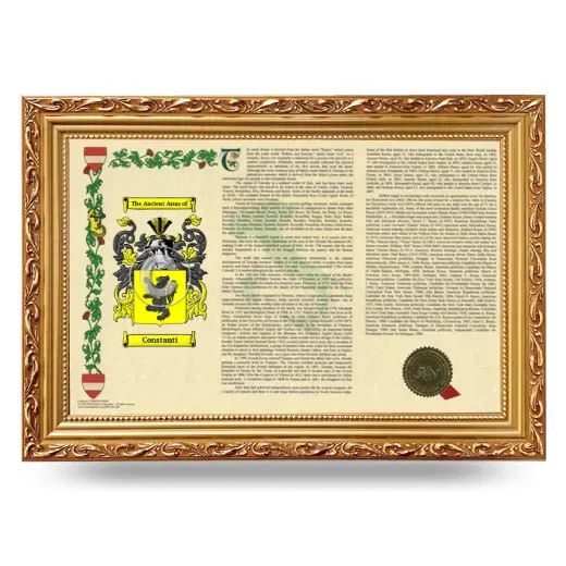 Constanti Armorial Landscape Framed - Gold
