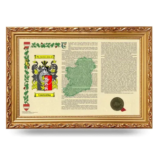 Constanting Armorial Landscape Framed - Gold
