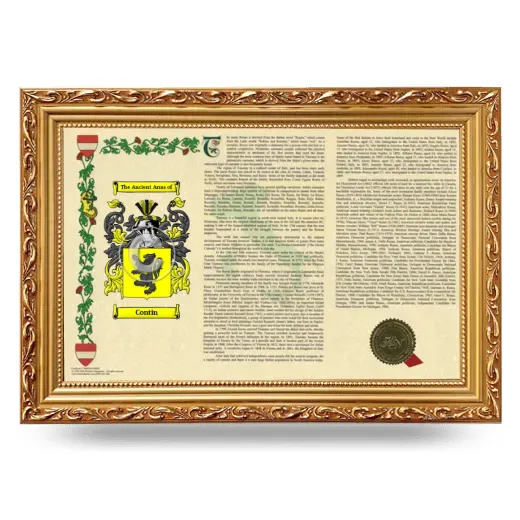 Contin Armorial Landscape Framed - Gold