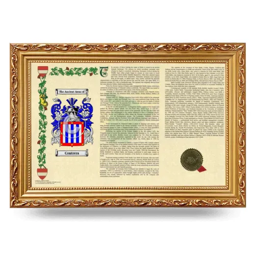 Contrera Armorial Landscape Framed - Gold