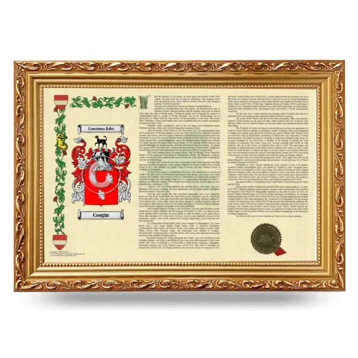 Coogin Armorial Landscape Framed - Gold