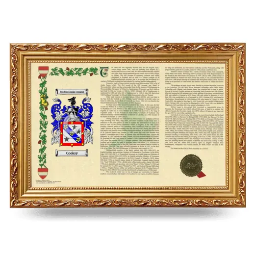 Cooksy Armorial Landscape Framed - Gold