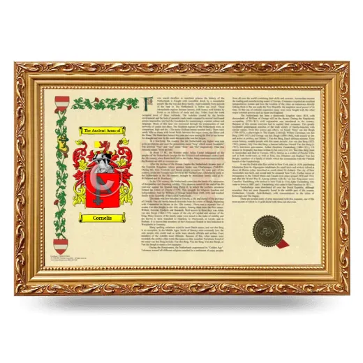 Cornelis Armorial Landscape Framed - Gold