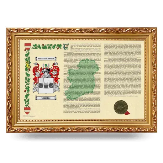Corraine Armorial Landscape Framed - Gold