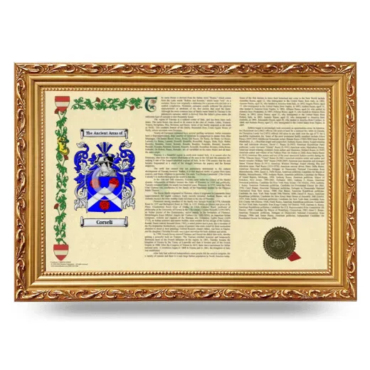 Corseli Armorial Landscape Framed - Gold
