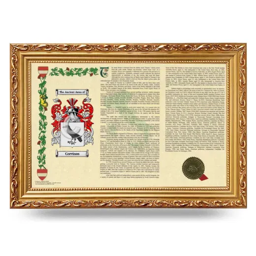 Corvinos Armorial Landscape Framed - Gold
