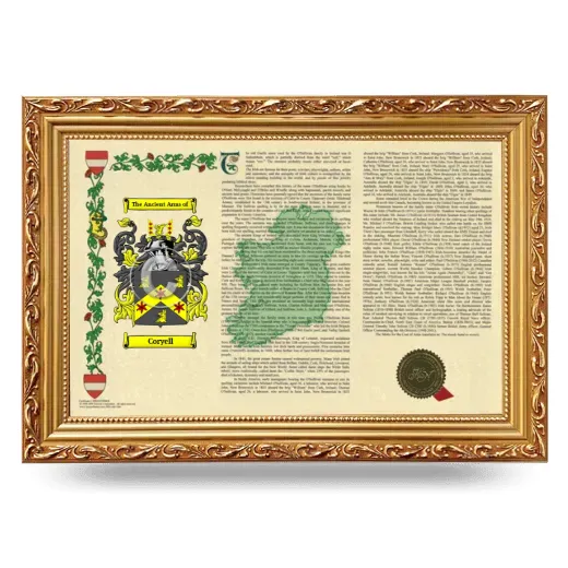 Coryell Armorial Landscape Framed - Gold