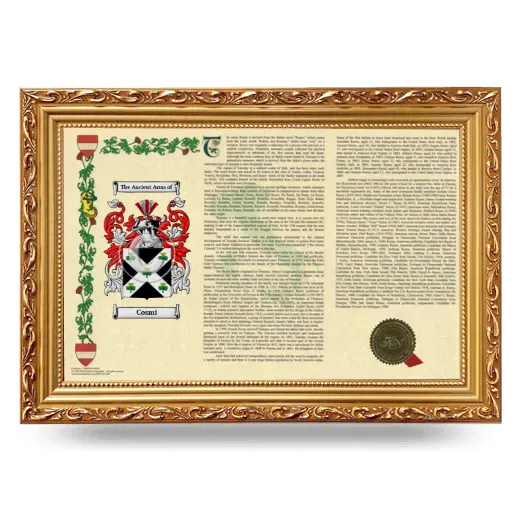 Cosmi Armorial Landscape Framed - Gold