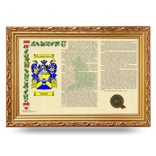 Coutrey Armorial Landscape Framed - Gold