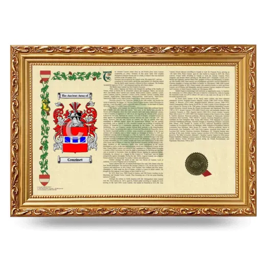 Couzinet Armorial Landscape Framed - Gold
