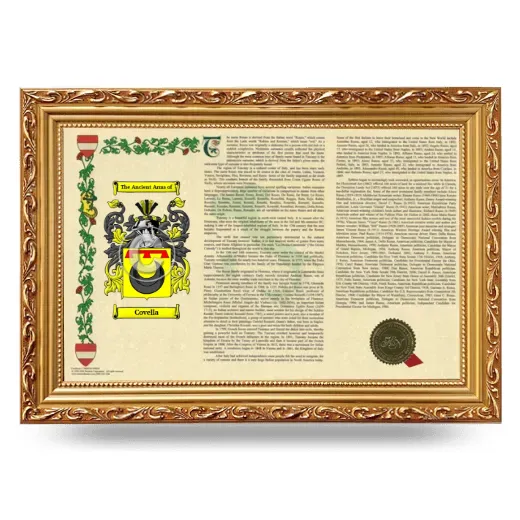 Covella Armorial Landscape Framed - Gold