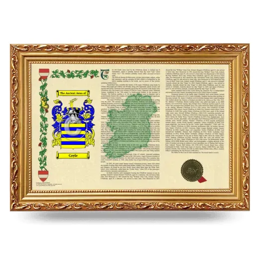 Coyle Armorial Landscape Framed - Gold