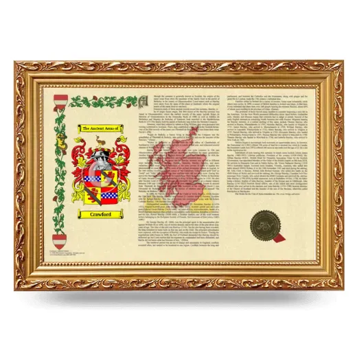 Crawford Armorial Landscape Framed - Gold
