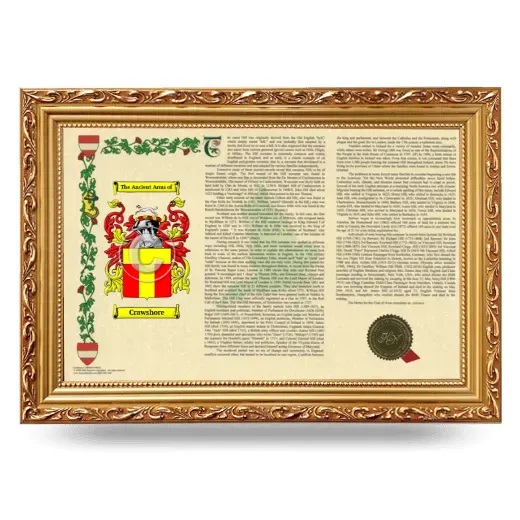 Crawshore Armorial Landscape Framed - Gold