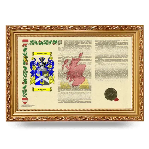 Cregant Armorial Landscape Framed - Gold