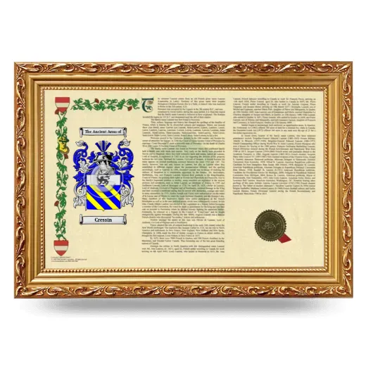 Cressin Armorial Landscape Framed - Gold