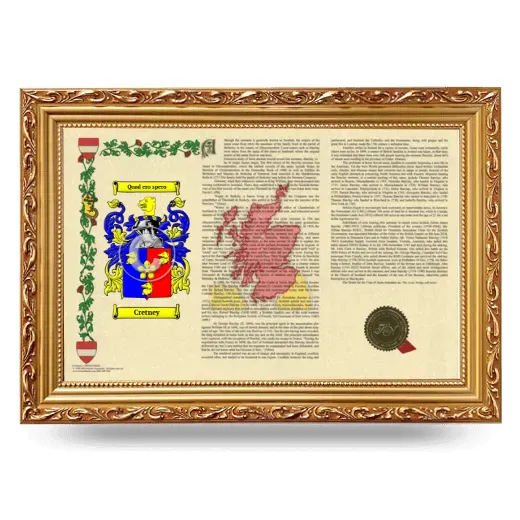 Cretney Armorial Landscape Framed - Gold