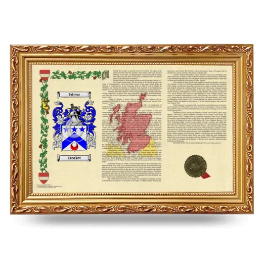 Croaket Armorial Landscape Framed - Gold