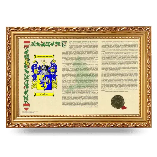 Croften Armorial Landscape Framed - Gold