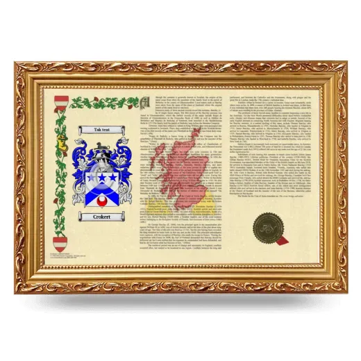 Crokert Armorial Landscape Framed - Gold