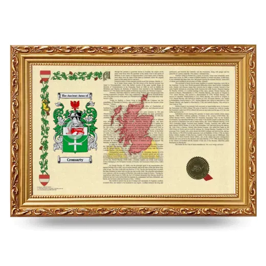 Cromarty Armorial Landscape Framed - Gold