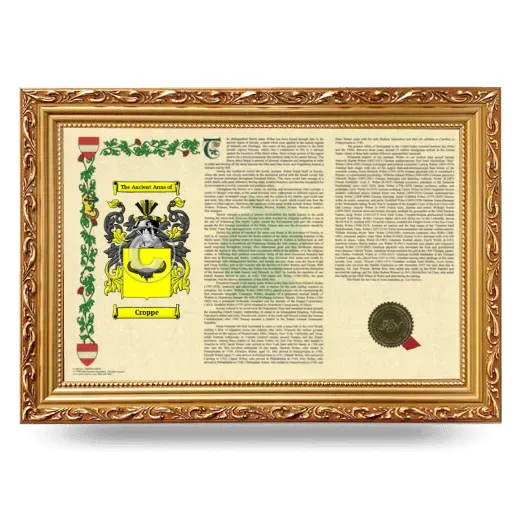 Croppe Armorial Landscape Framed - Gold