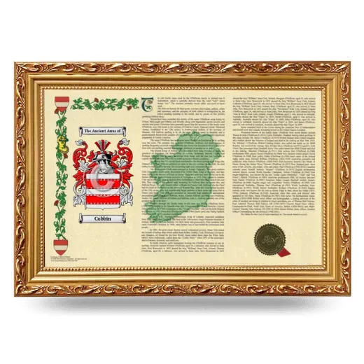 Cubbin Armorial Landscape Framed - Gold
