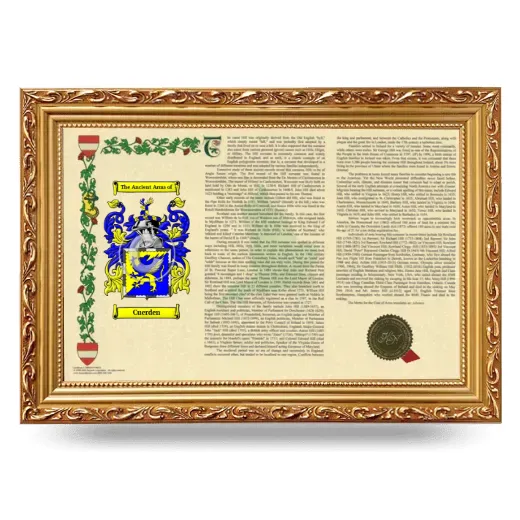Cuerden Armorial Landscape Framed - Gold