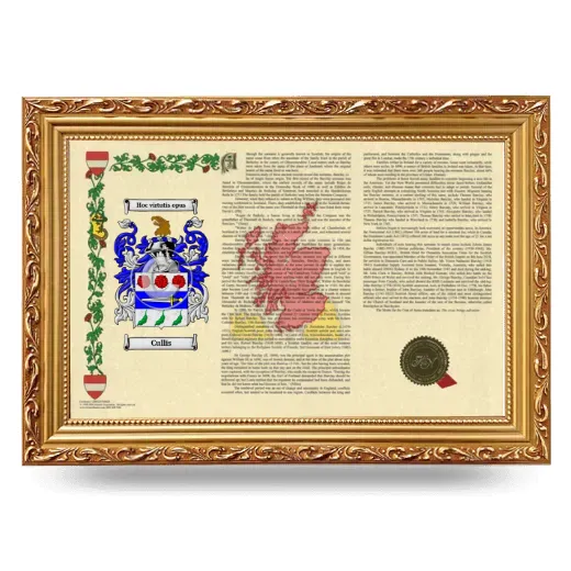 Cullis Armorial Landscape Framed - Gold