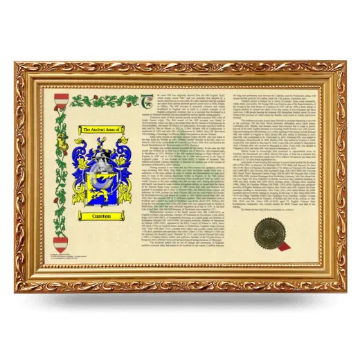 Cureton Armorial Landscape Framed - Gold