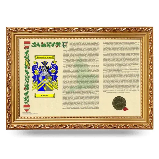 Curtler Armorial Landscape Framed - Gold