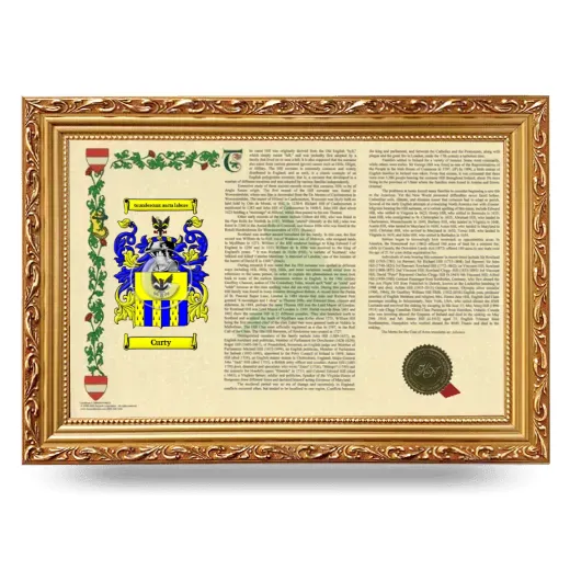 Curty Armorial Landscape Framed - Gold