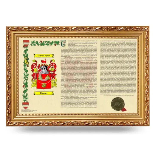 D acres Armorial Landscape Framed - Gold