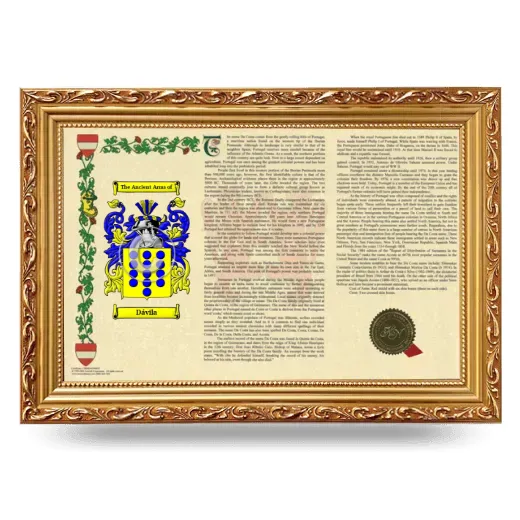 Dávila Armorial Landscape Framed - Gold