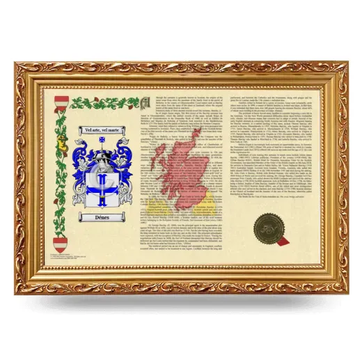 Dénes Armorial Landscape Framed - Gold