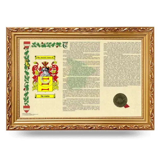 Da costa Armorial Landscape Framed - Gold