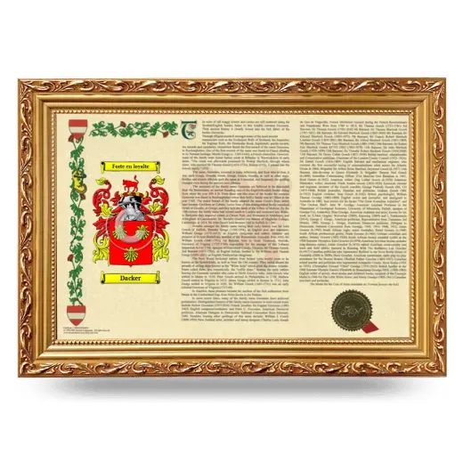 Dacker Armorial Landscape Framed - Gold