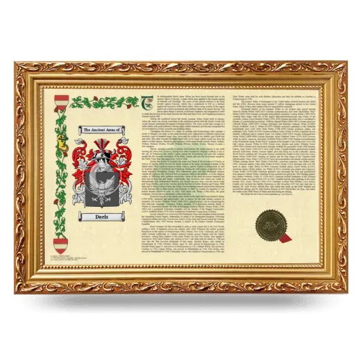 Daels Armorial Landscape Framed - Gold