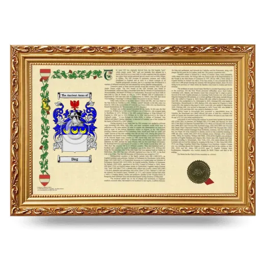 Dag Armorial Landscape Framed - Gold