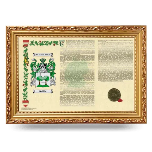 Dahlén Armorial Landscape Framed - Gold