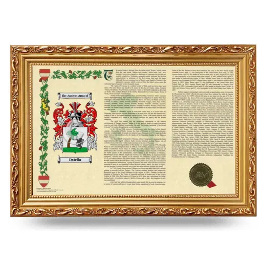 Daiello Armorial Landscape Framed - Gold