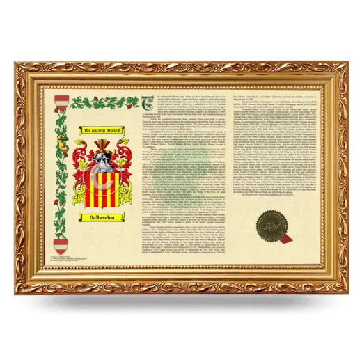 Dalbenden Armorial Landscape Framed - Gold